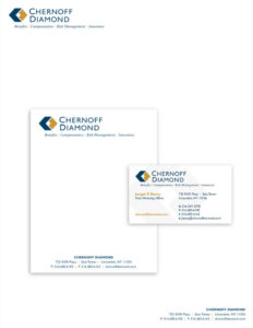 Chernoff Diamond corporate stationery system
